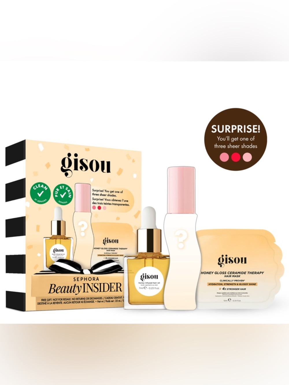 Gisou Sephora Beauty Insider 3 Piece Set NIB